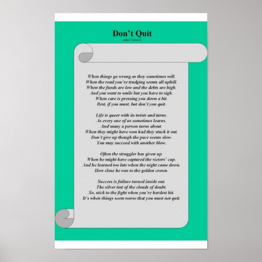 Niet stoppen poster (Voorkant)