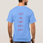 niet stoppen t-shirt (Achterkant)