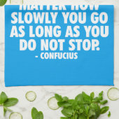 NIET STOPPEN - Zwemmen Motivatie Theedoek (Gevouwen)