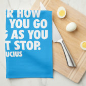 NIET STOPPEN - Zwemmen Motivatie Theedoek (Quarter Fold)