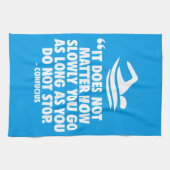 NIET STOPPEN - Zwemmen Motivatie Theedoek (Horizontaal)