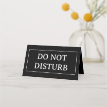 NIET STOREN | 10 cm x 8,9 cm Vouwbare Plaatskaart