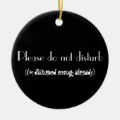 Niet storen (al verstoord) de deur hangen keramisch ornament (Voorkant)