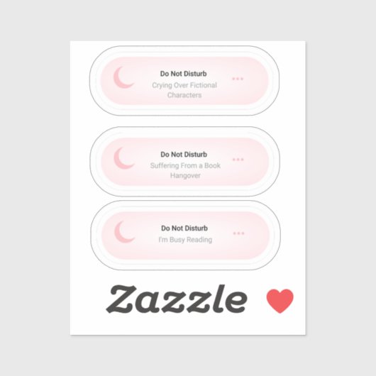 Niet storen - Book Lover set Sticker (Vel)