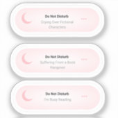 Niet storen - Book Lover set Sticker (Voorkant)