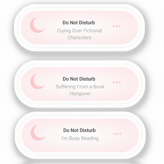 Niet storen - Book Lover set Sticker (Voorkant)