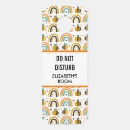 Niet storen Bumble Bee en Rainbows patroon Deurhanger