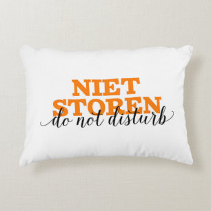Niet Storen / Do Not Dutch Vocabulary Words Accent Kussen