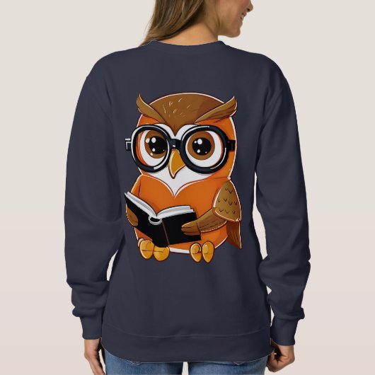 Niet storen, een serieuze lezer trui (Achterkant)