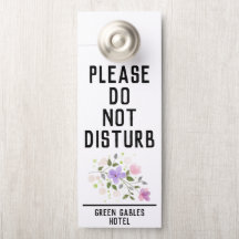 Niet storen en reinigen van mijn kamer Bloemen