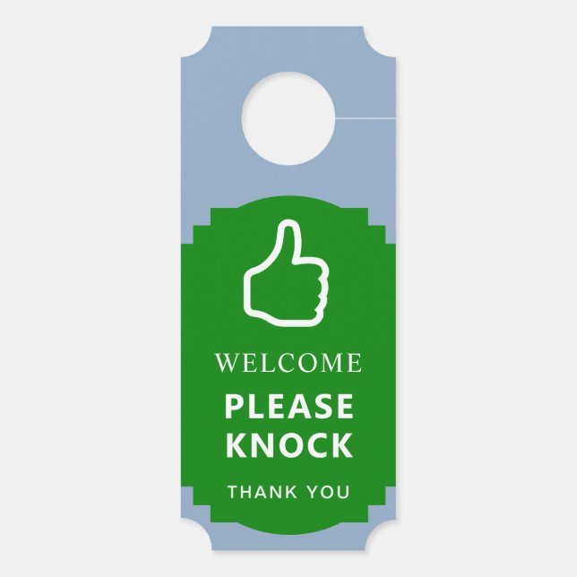 Niet storen en welkom omkeerbaar ticket deurhanger (Achterkant)