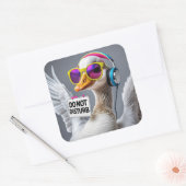 Niet Storen Gans Vierkante Sticker (Envelop)