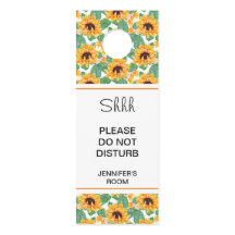 Niet storen  gele zonnebloemen patroon