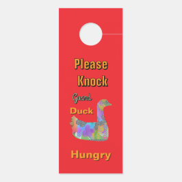Niet Storen /Gelieve te Kloppen/Bewakers eend rood Deurhanger