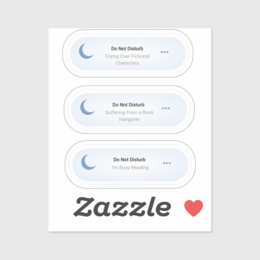 Niet storen - grappige boekenliefhebber set sticker (Vel)