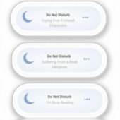 Niet storen - grappige boekenliefhebber set sticker (Voorkant)