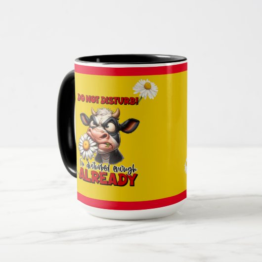 Niet storen - Grappige Koe Mok (Voorkant links)