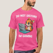 Niet storen grappige video gaming Fox Gamer T-shirt (Voorkant)