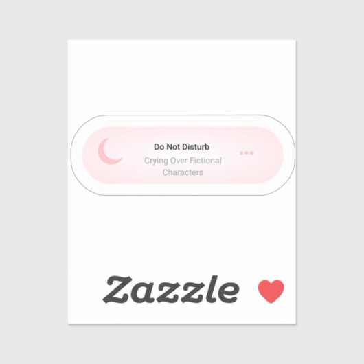 Niet storen - huilen over fictieve personages sticker (Vel)