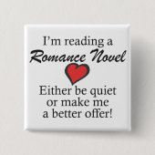 "Niet storen, ik lees"-knop. Vierkante Button 5,1 Cm (Voorkant)