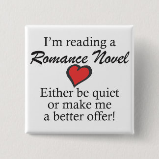 "Niet storen, ik lees"-knop. Vierkante Button 5,1 Cm