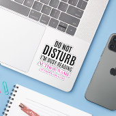 Niet Storen Ik Lees Sticker (Laptop met iPhone)