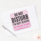 Niet Storen Ik Lees Vierkante Sticker (Envelop)