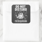 Niet Storen Introvert Modus Vierkante Sticker (Tas)