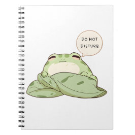 Niet Storen Kikkerslaap Kawaii-ontwerp Notitieboek