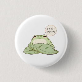Niet Storen Kikkerslaap Kawaii-ontwerp Ronde Button 3,2 Cm