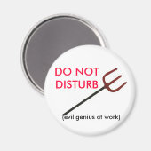 NIET STOREN, (kwaad genie op het werk) Magneet (Voorkant / Achterkant)