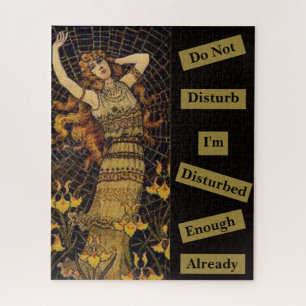 Niet storen  Lady Gold Black Spider Web Legpuzzel