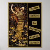 Niet storen  Lady Gold Black Spider Web Poster (Voorkant)