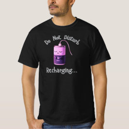 Niet Storen Opladende Knuffel Batterij Karakter  T-shirt
