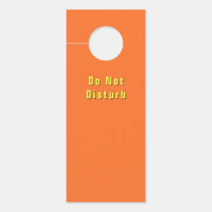 Niet Storen Oranje Deurhanger
