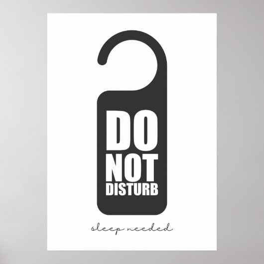 Niet storen poster (Voorkant)