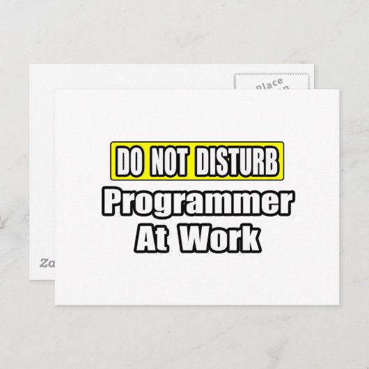 Niet storen... Programmer op het werk Briefkaart (Voorkant / Achterkant)