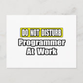 Niet storen... Programmer op het werk Briefkaart (Voorkant)
