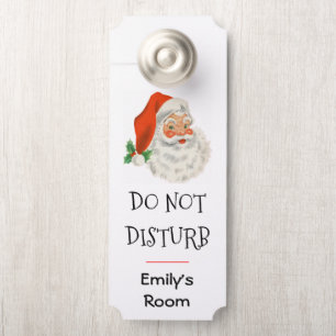 Niet storen retro  jolly sinterklaas deurhanger