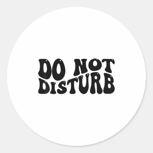 Niet Storen Ronde Sticker (Voorkant)