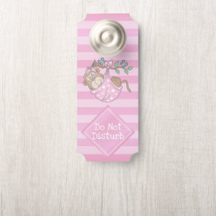 Niet storen - Roze - Monkey Baby Deurhanger