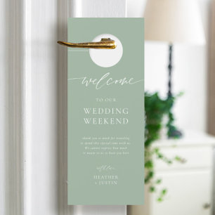 Niet storen Sage Green Wedding Hotel Deurhanger