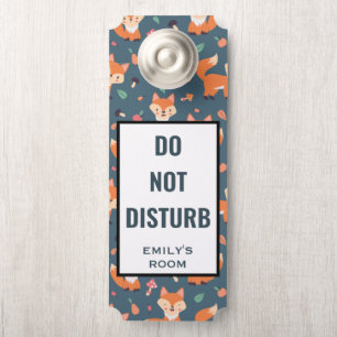 Niet storen Schattigee Oranje vos dierlijk patroon Deurhanger