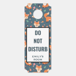 Niet storen Schattigee Oranje vos dierlijk patroon Deurhanger