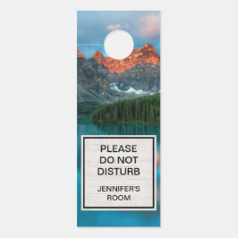 Niet storen Schilderachtig Mountain & Lake Foto Deurhanger