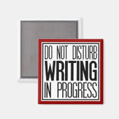 Niet storen schrijven in voortgang magneet (Voorkant / Achterkant)