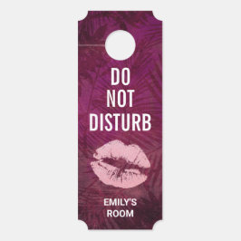 Niet storen sexy roze glitter lippen glamoureus deurhanger