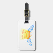 Niet storen Slaapstand Vliegende Halo en Vleugels Bagagelabel (Voorkant verticaal)