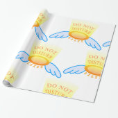 Niet storen Slaapstand Vliegende Halo en Vleugels Cadeaupapier (Uitgerold)