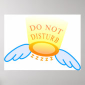 Niet storen Slaapstand Vliegende Halo en Vleugels Poster (Voorkant)